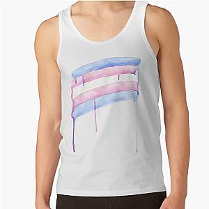 Transgender Tank Tops - Trans Flag Graffiti Tank Top RB0403