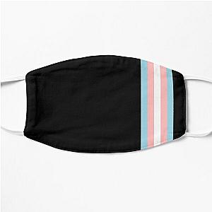 Transgender Face Masks - Subtle Retro Transgender Flag Design Flat Mask RB0403