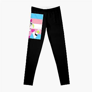 Transgender Leggings - FNAF Security Breach Glamrock Chica Transgender Pride Halfbody Leggings RB0403