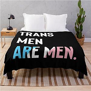 Transgender Blanket - Trans Men Are Men - Trans Flag Throw Blanket RB0403