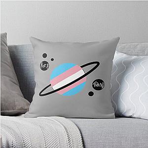 Transgender Pillows - "Interstellar Pride" - Transgender Pride Flag Throw Pillow RB0403