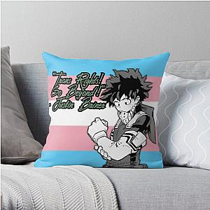 Transgender Pillows - My Hero Academia Deku Transgender Pride Flag Throw Pillow RB0403