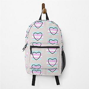 Transgender Backpacks - Trans Flag Heart Backpack RB0403