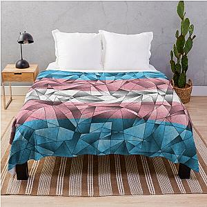 Transgender Blanket - Abstract Transgender Flag Throw Blanket RB0403