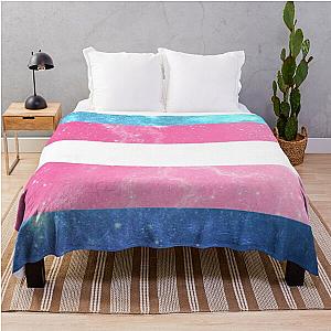 Transgender Blanket - Trans Flag - LGBTQ Galaxy Throw Blanket RB0403