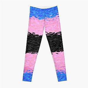 Transgender Leggings - Black Trans Flag Leggings RB0403