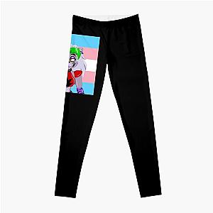 Transgender Leggings - FNAF Security Breach Glamrock Roxanne Wolf Transgender Pride Halfbody Design Leggings RB0403