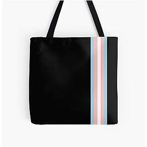 Transgender Bags - Subtle Retro Transgender Flag Design All Over Print Tote Bag RB0403