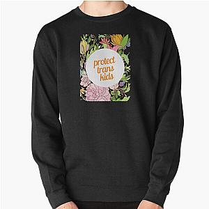 Transgender Sweatshirts - Protect Trans Kids - Floral Premium Pullover Sweatshirt RB0403