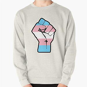 Transgender Sweatshirts - Raised Fist - Transgender Flag Pullover Sweatshirt RB0403