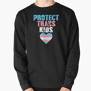 Transgender Sweatshirts - Transgender Protect Trans Kids LGBTQ Queer Pullover Sweatshirt RB0403