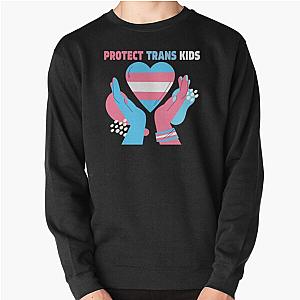 Transgender Sweatshirts - Protect Trans Kids Transgender Flag Protect Trans Kids Pullover Sweatshirt RB0403