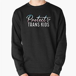 Transgender Sweatshirts - Protect Trans Kids LGBT Pride Funny Black Trans Transgender Pullover Sweatshirt RB0403