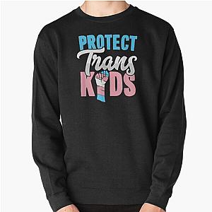 Transgender Sweatshirts - Protect Trans Kids Transgender Pride Flag Love LGBTQ Ally Pullover Sweatshirt RB0403