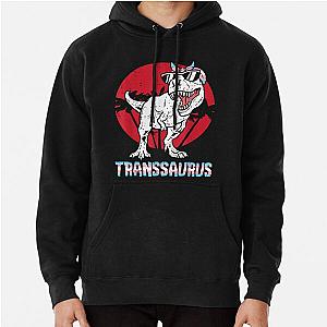 Transgender Hoodies - Transaurus Transgender Trex Trans Pride Transsexual Dino Pullover Hoodie RB0403