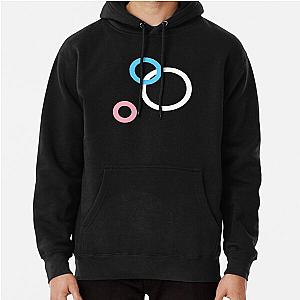 Transgender Hoodies - Stealth Trans Pride Art Circles Print Pullover Hoodie RB0403