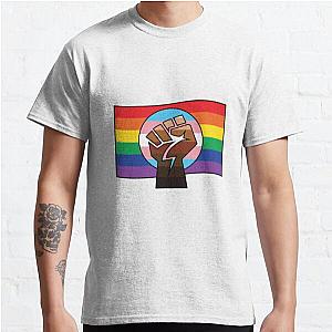 Transgender T-Shirts - BLM x Trans x Pride Flag Classic T-Shirt RB0403