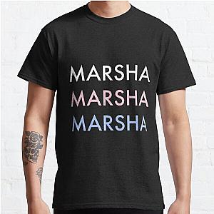 Transgender T-Shirts - Marsha Marsha Marsha P. Johnson Trans Pride Classic T-Shirt RB0403