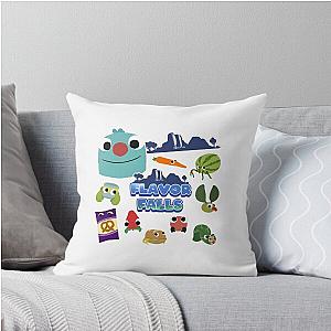 Flavor Falls Bugsnax Fan Art Pack Kinda Bug and Snack Try to Catch Them in Your Trap Throw Pillow