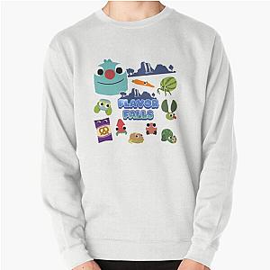Flavor Falls Bugsnax Fan Art Pack Kinda Bug and Snack Try to Catch Them in Your Trap Pullover Sweatshirt