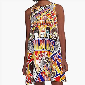 Vintage Traveling Wilburys inspired Pop Art rock A-Line Dress