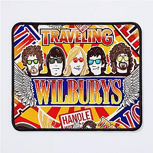 Vintage Traveling Wilburys inspired collage pop Art rock Mouse Pad