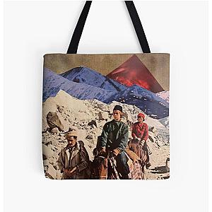 Traveling Wilburys Over Print Tote Bag