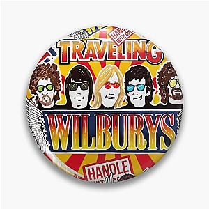Vintage Traveling Wilburys inspired collage pop Art rock Poster Pin