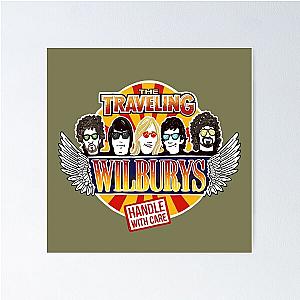 Traveling Wilburys retro rock band poster