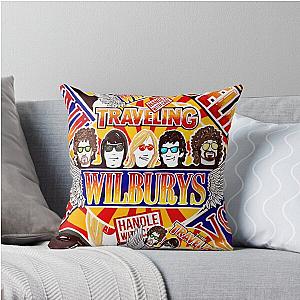 Vintage Traveling Wilburys collage pop Art Throw Pillow