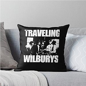 Folk rock band the Traveling Wilburys Throw Pillow