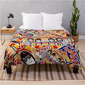Virgine Traveling Wilburys inspired collage Pop Art rock Throw Blanket