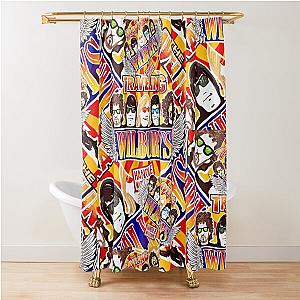Vintage Traveling Wilburys Collage Pop Art Rock and Roll Shower Curtain
