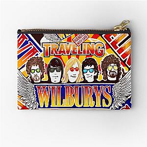 Vintage Traveling Wilburys inspired collage pop Art - rock and roll  Zipper Pouch