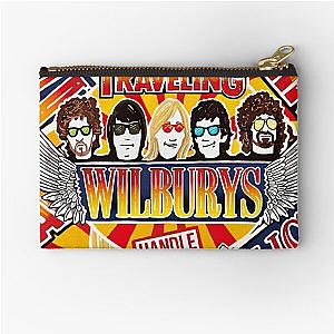 Vintage Traveling Wilburys inspired collage pop Art - rock and roll  Poster Zipper Pouch