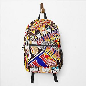 Vintage Traveling Wilburys inspired collage pop Art - rock and roll  Backpack