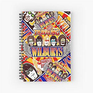 Vintage Traveling Wilburys inspired collage pop Art - rock and roll  Spiral Notebook