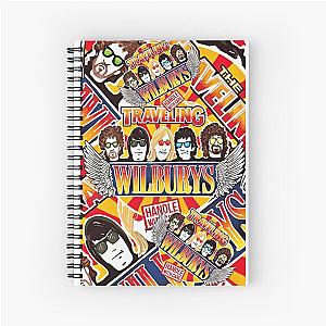 Vintage Traveling Wilburys inspired collage pop Art - rock and roll  Poster Spiral Notebook