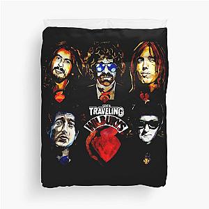 folk rock musician Traveling Wilburys Duvet Cover