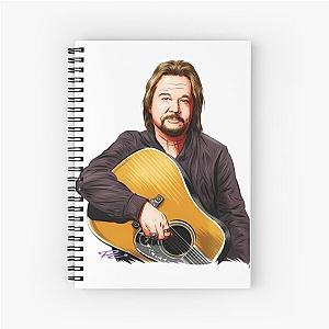 Travis Tritt - An illustration by Paul Cemmick Spiral Notebook