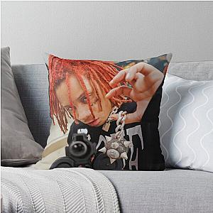 Trippie Redd Pillows - Red hair style shoot Throw Pillow RB1602