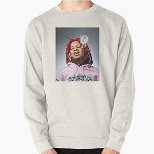 Trippie Redd Sweatshirts - smoke and Red curly hair Pullover Sweatshirt RB1602