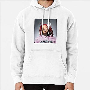 Trippie Redd Hoodies - smoke and Red curly hair Pullover Hoodie RB1602