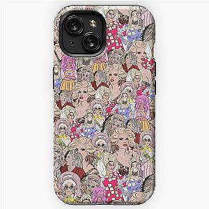 Katya and trixie pattern  iPhone Tough Case