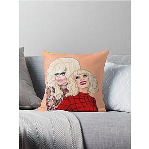 Trixie and Katya Throw Pillow