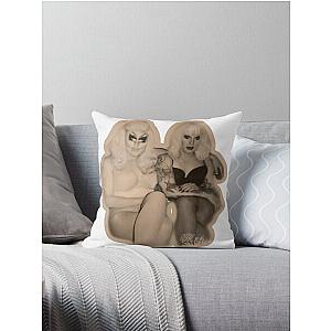 Trixie and Katya  Throw Pillow