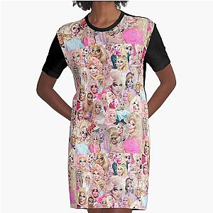 Trixie Mattel Collage  Graphic T-Shirt Dress