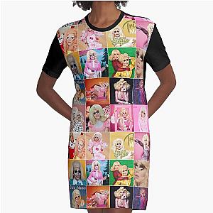 Trixie Mattel Photo Collage Graphic T-Shirt Dress