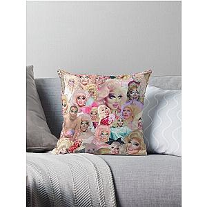 Trixie Mattel Collage  Throw Pillow