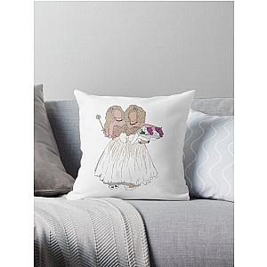 Pearl and Trixie Mattel conjoined twins Throw Pillow